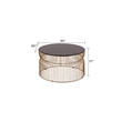 CT901 Round Coffee Table made with metal and Tempered Glass Top Gold