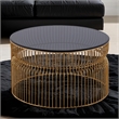 CT901 Round Coffee Table made with metal and Tempered Glass Top Gold