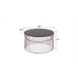 CT901 Round Coffee Table made with metal and Tempered Glass Top Silver
