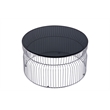 CT901 Round Coffee Table made with metal and Tempered Glass Top Silver