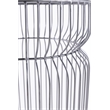 ET-901 END Table made with metal and Tempered Glass Top Silver