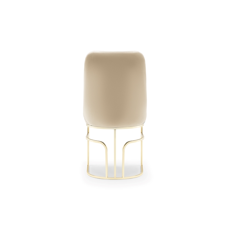 Emrald Modern Gold Legs in Beige Color- 2 Chairs Per Box