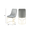 Emrald Modern Gold Legs in Gray Color- 2 Chairs Per Box