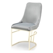 Emrald Modern Gold Legs in Gray Color- 2 Chairs Per Box