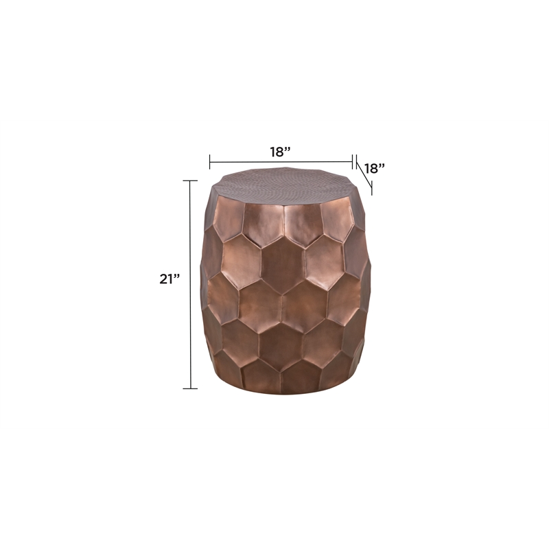 Furnishing CT-101 Coffee Table ET-101 End Table in Copper color