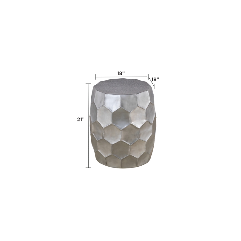 Furnishing CT-101-30-32 Coffee ET-101-25-18 End Table Silver color