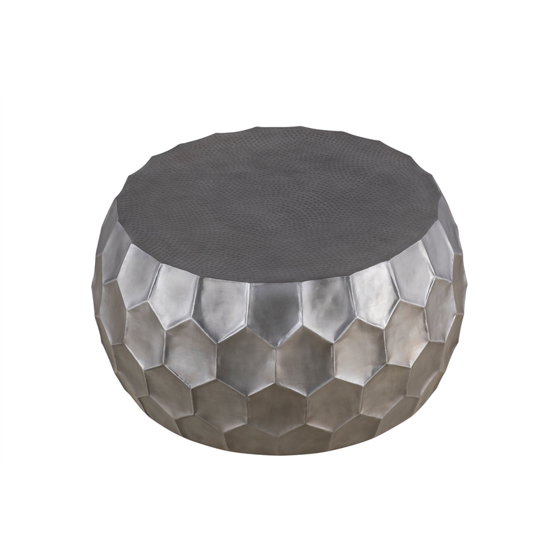 Furnishing CT-101-30-32 Coffee ET-101-25-18 End Table Silver color