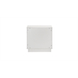 Manhattan Nightstand with Solid+Manufactured Wood & Red Velvet Lining in White
