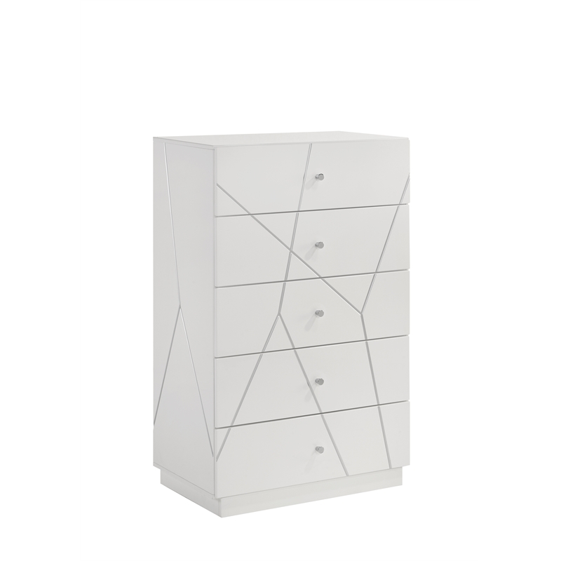Manhattan Queen 5-Piece Set including Lacquer & Storage Chest in White