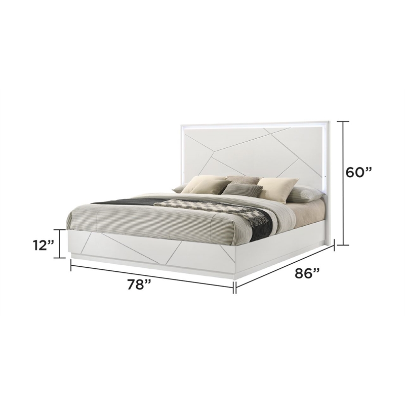 Manhattan King 5-Piece Set including  Storage Chest Made With Wood in White