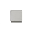 Mist modern style  Nightstand made with Wood Lacquer & Marble Detailing in White