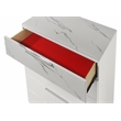 Mist 5PC Queen bedroom Set made with Wood Lacquer & Marble Detailing in White