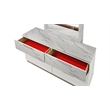 Mist Dresser made with Wood Lacquer & Marble finish White(INCLUDES DRESSER ONLY)