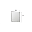 Mist Mirror made with Wood Lacquer & Marble Detailing in White