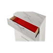 Mist Chest - Solid + Manufactured Wood Lacquer & Marble Detailing in White