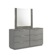 Elara Mirror Made with Manufactured Wood - Gray & Lacquer Finish