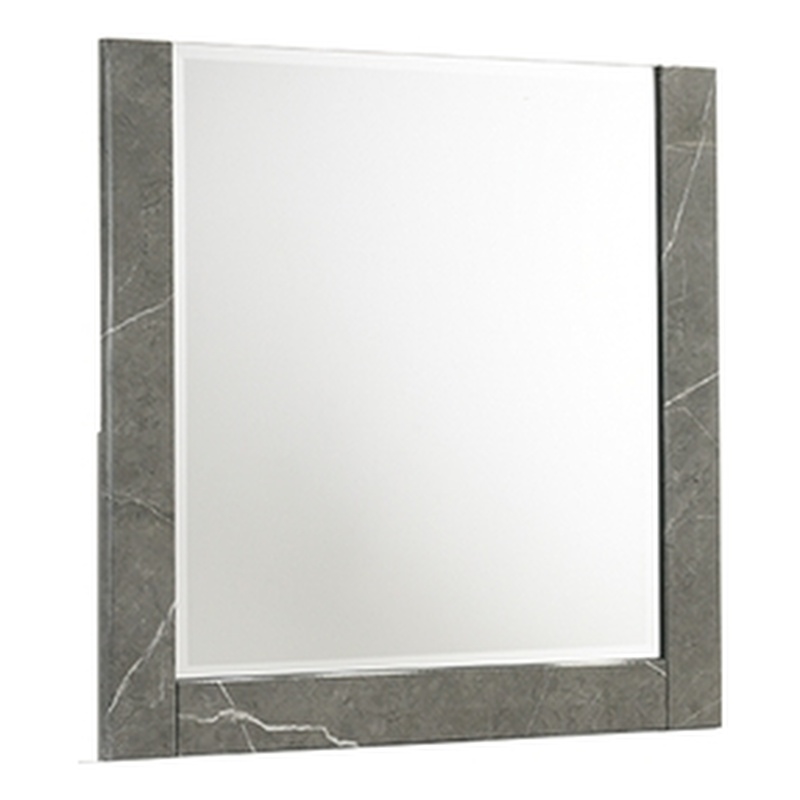 Elara Mirror Made with Manufactured Wood - Gray & Lacquer Finish