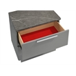 Elara Nightstand Made with Manufactured Wood - Gray & Lacquer Finish