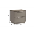 Elara Queen 4PC Set - Manufactured Wood - Gray & LED Marble Accent Headboard