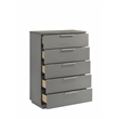 Elara King 5PC Set - Manufactured Wood - Gray & LED Marble Accent Headboard