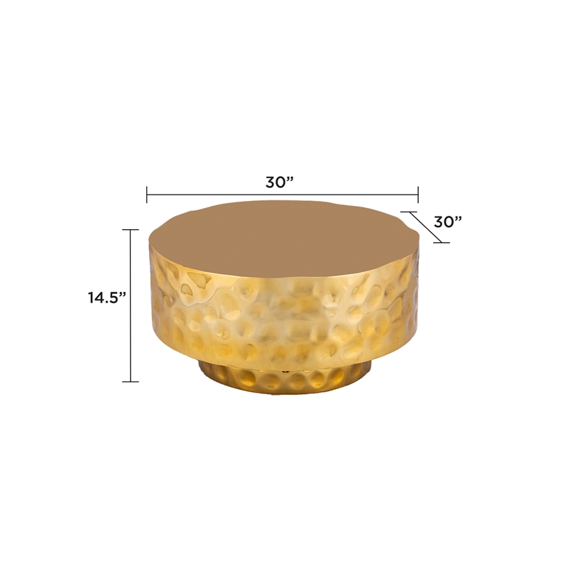 CT 90 Modern Style Coffee Table made with Metal in Gold
