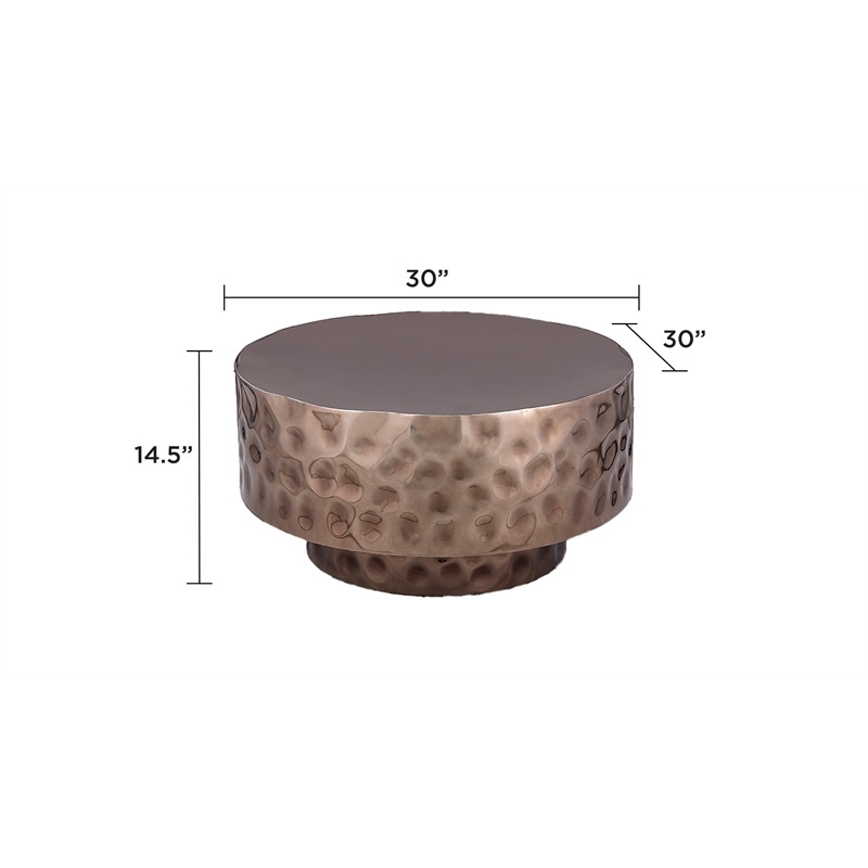 CT 90 Modern Style Coffee Table made with Metal in Copper
