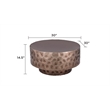 CT 90 Modern Style Coffee Table made with Metal in Copper