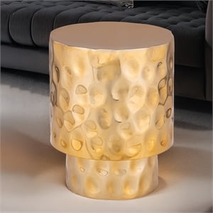 ET 90 Modern Style End Table made with Metal in Gold
