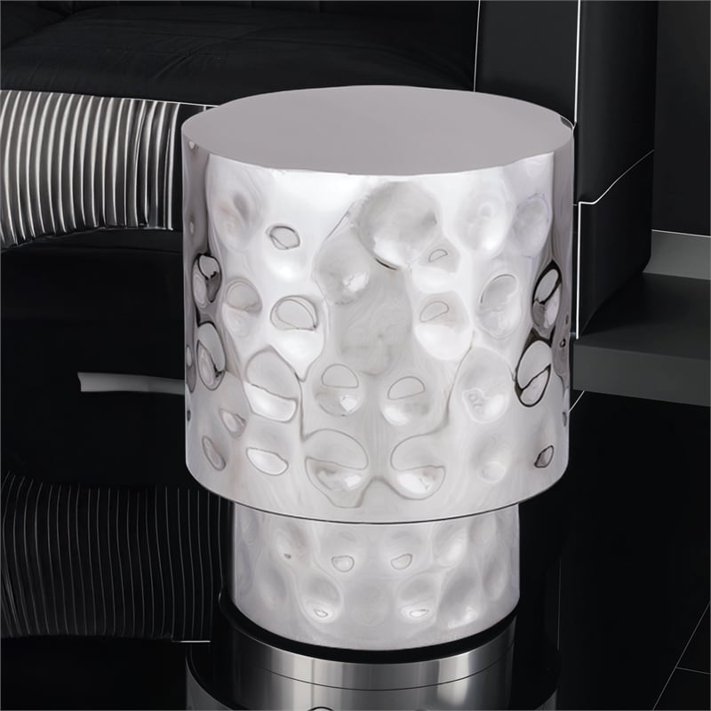 ET 90 END Table Modern Style Table made with Metal in Silver