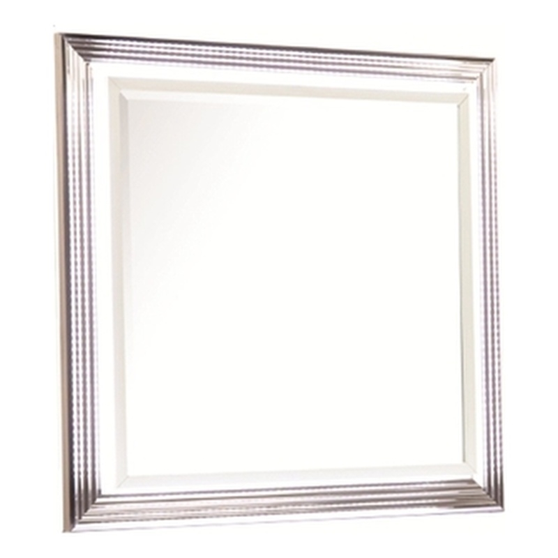 Desire Mirror with Manufactured WoodFrame   LED Lighting in White(NO DRESSER)
