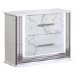 Desire Nightstand with Manufactured Wood LED Lighting in White