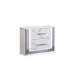 Desire King 4PC Set including  Manufactured Wood LED Lighting in White