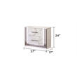 Desire King 4PC Set including  Manufactured Wood LED Lighting in White