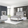 Desire King 4PC Set including  Manufactured Wood LED Lighting in White