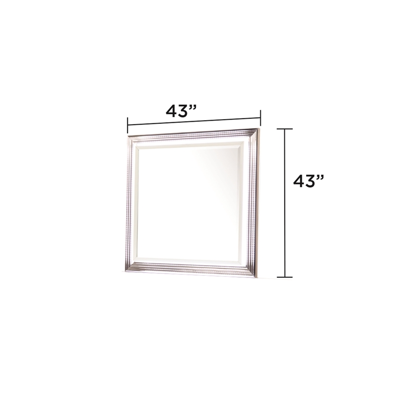 Desire King 4PC Set including  Manufactured Wood LED Lighting in White