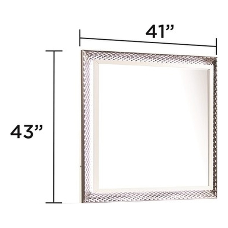 Fabio Modern Style LED Mirror Made With Wood in White(NO DRESSER)