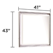 Fabio Modern Style LED Mirror Made With Wood in White(NO DRESSER)