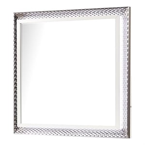 Fabio Modern Style LED Mirror Made With Wood in White(NO DRESSER)
