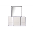Fabio Modern Style LED Mirror Made With Wood in White(NO DRESSER)