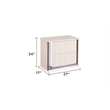 Fabio Modern Style LED 2-Drawer Nightstand Made With Wood in White