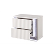 Fabio Modern Style LED 2-Drawer Nightstand Made With Wood in White