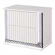 Fabio Modern Style LED 2-Drawer Nightstand Made With Wood in White