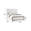 Fabio Modern Style LED Queen Size Bed Made With Wood in White Finish