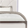 Fabio Modern Style LED Queen Size Bed Made With Wood in White Finish