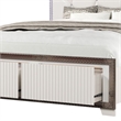 Fabio Modern Style LED Queen Size Bed Made With Wood in White Finish