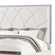 Fabio Modern Style LED Queen Size Bed Made With Wood in White Finish