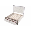 Fabio Modern Style LED Queen Size Bed Made With Wood in White Finish