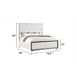 Fabio Modern Style LED King Size Bed Made With Wood in White Finish