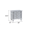 Mystic Modern Style LED 4-Piece King Bedroom Set Made With Wood in Silver