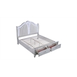 Mystic Modern Style LED 4-Piece King Bedroom Set Made With Wood in Silver